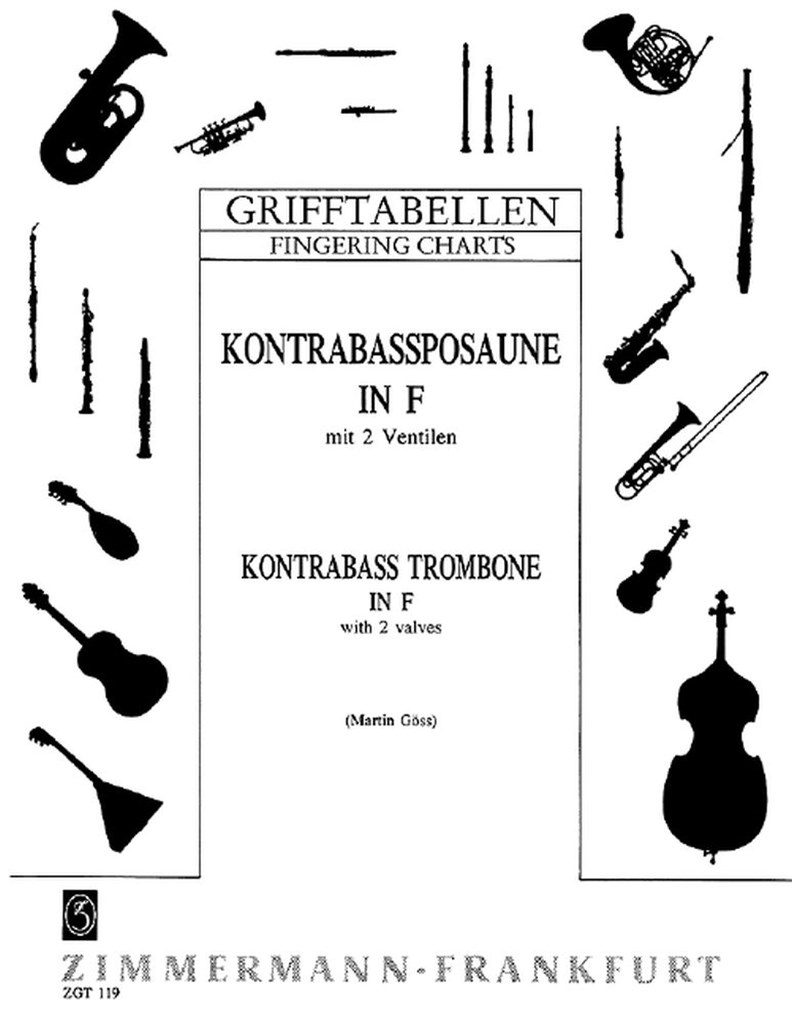 Fingering Table for Trombone (double bass)
